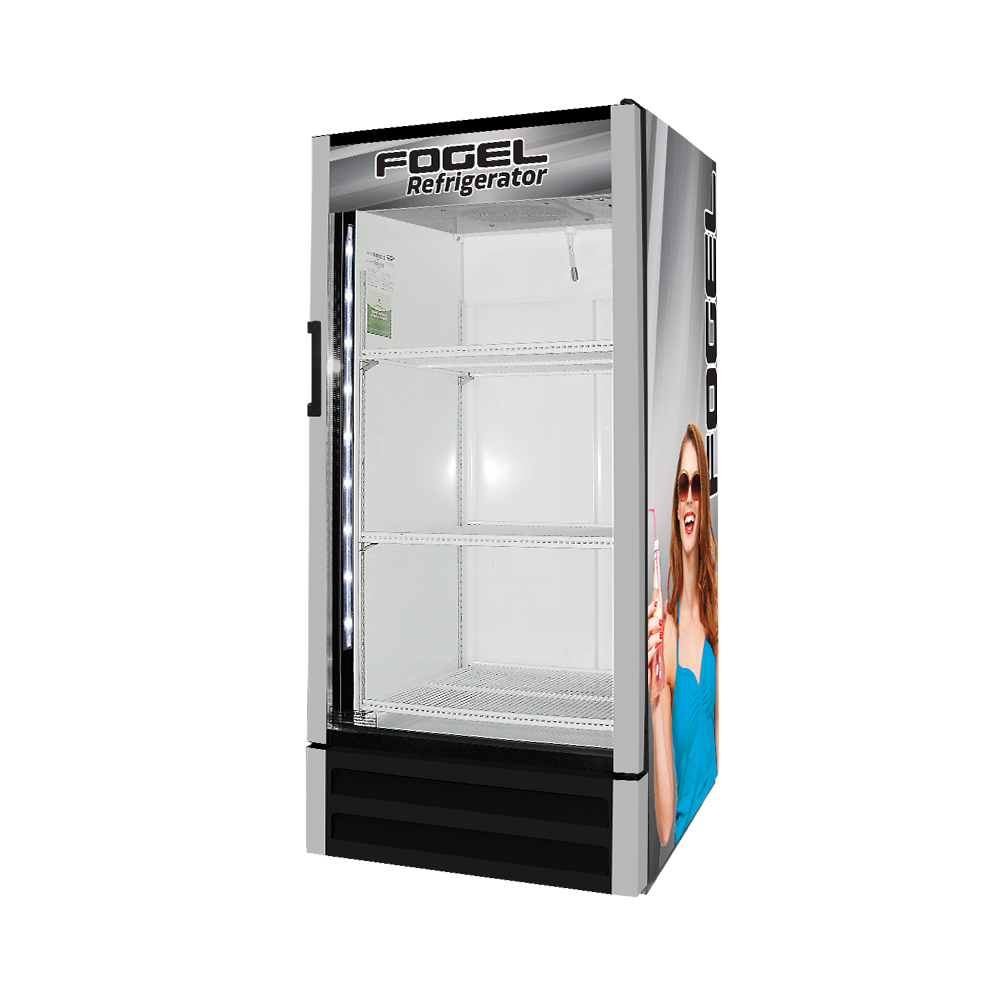 Fogel VR-10-HC-US 25 5/8" One Section Glass Door Merchandiser - (1) Right Hinged Door, White, 115v