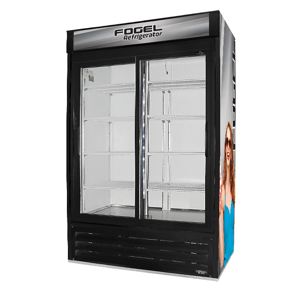 Fogel VR-45-SD-US 51" Wide Reach-In Refrigerator featuring Two Sliding Glass Doors