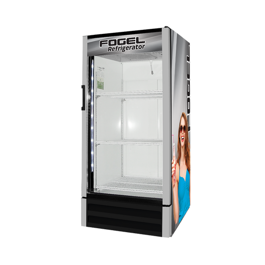 Fogel VR-10-HC-US 25 5/8" One Section Glass Door Merchandiser - (1) Right Hinged Door, White, 115v