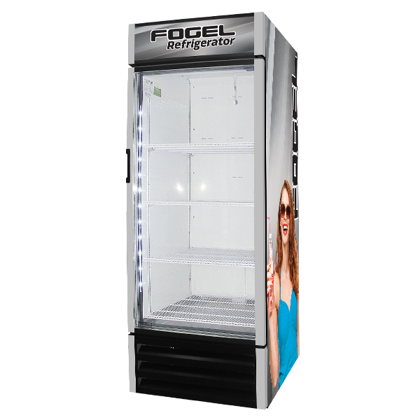 Fogel VR-26-HC 30" One Section Glass Door Merchandiser - (1) Right Hinged Door, White, 115v